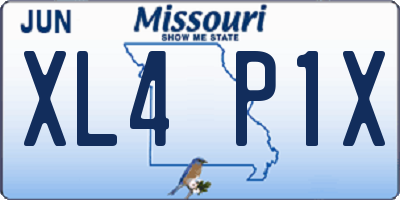 MO license plate XL4P1X