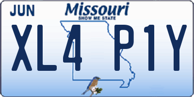 MO license plate XL4P1Y