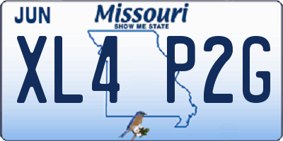 MO license plate XL4P2G