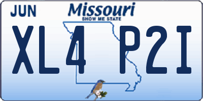 MO license plate XL4P2I