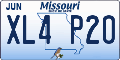 MO license plate XL4P2O