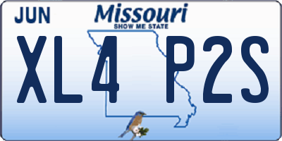 MO license plate XL4P2S