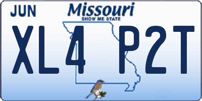 MO license plate XL4P2T