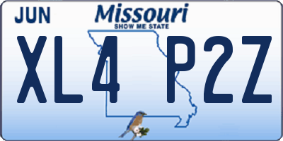 MO license plate XL4P2Z