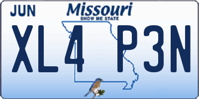 MO license plate XL4P3N