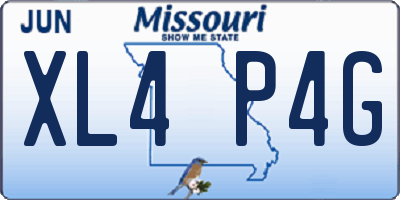 MO license plate XL4P4G