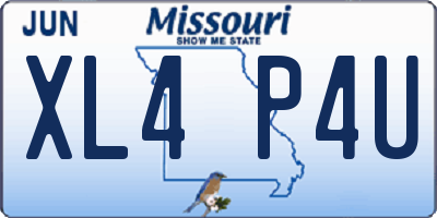 MO license plate XL4P4U