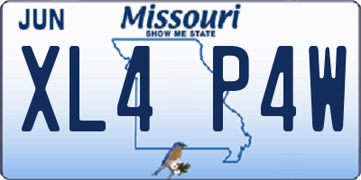 MO license plate XL4P4W