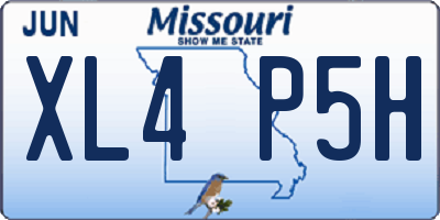 MO license plate XL4P5H