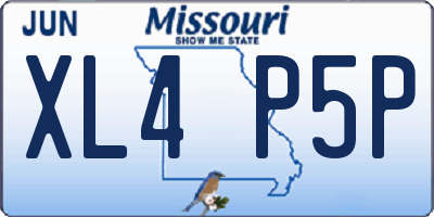 MO license plate XL4P5P