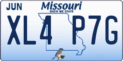 MO license plate XL4P7G
