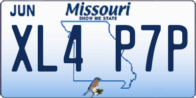MO license plate XL4P7P