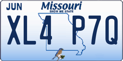 MO license plate XL4P7Q