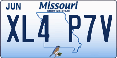 MO license plate XL4P7V