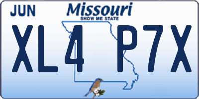 MO license plate XL4P7X