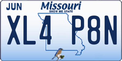 MO license plate XL4P8N