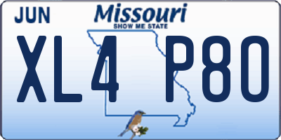 MO license plate XL4P8O