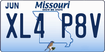 MO license plate XL4P8V