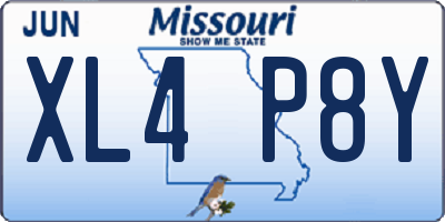 MO license plate XL4P8Y
