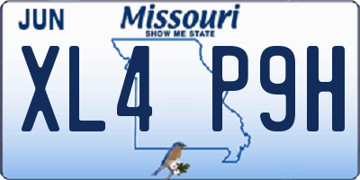 MO license plate XL4P9H