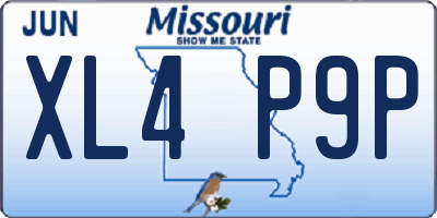 MO license plate XL4P9P