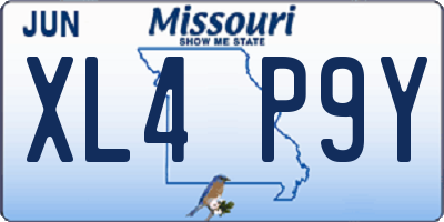 MO license plate XL4P9Y