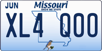 MO license plate XL4Q0O