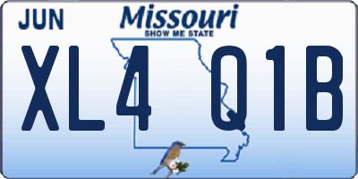 MO license plate XL4Q1B