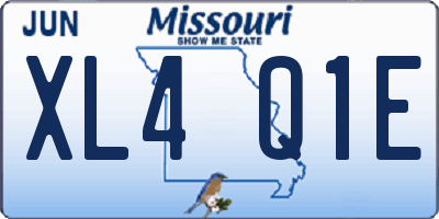 MO license plate XL4Q1E