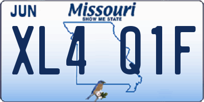 MO license plate XL4Q1F