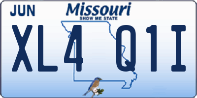 MO license plate XL4Q1I