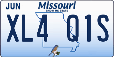MO license plate XL4Q1S