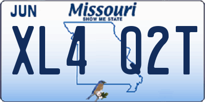 MO license plate XL4Q2T