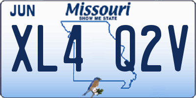 MO license plate XL4Q2V