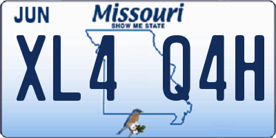 MO license plate XL4Q4H
