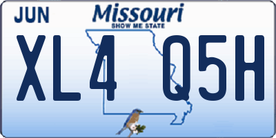 MO license plate XL4Q5H