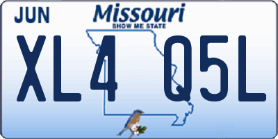 MO license plate XL4Q5L