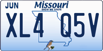 MO license plate XL4Q5V