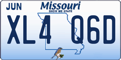 MO license plate XL4Q6D