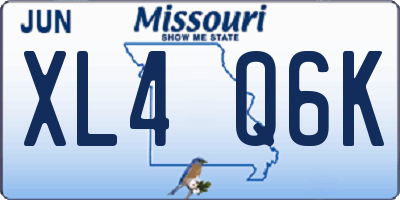 MO license plate XL4Q6K