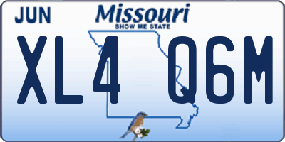 MO license plate XL4Q6M