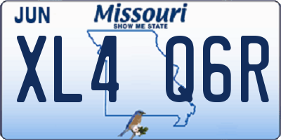 MO license plate XL4Q6R