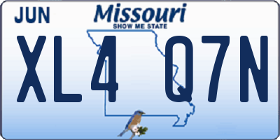 MO license plate XL4Q7N