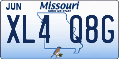 MO license plate XL4Q8G