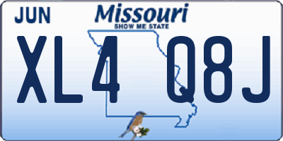 MO license plate XL4Q8J