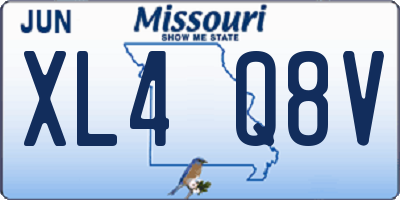 MO license plate XL4Q8V