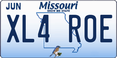 MO license plate XL4R0E
