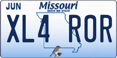 MO license plate XL4R0R