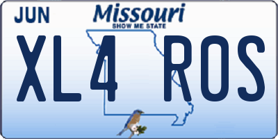 MO license plate XL4R0S
