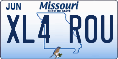 MO license plate XL4R0U